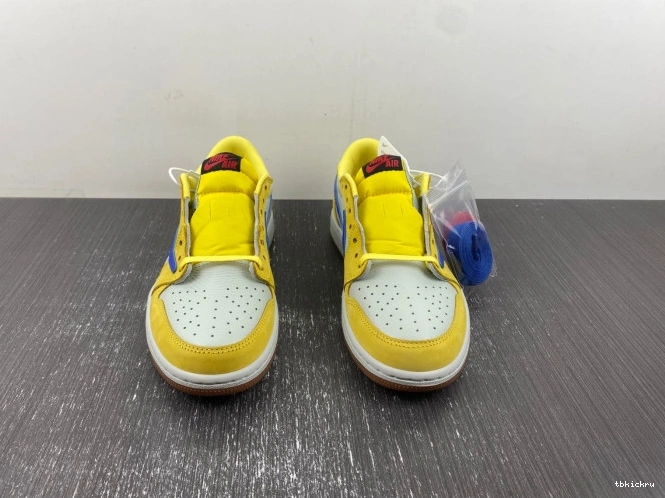 Rep TBkick DZ4137-700 Canary Low Air Jordan Scott x 1 OG Travis 0716